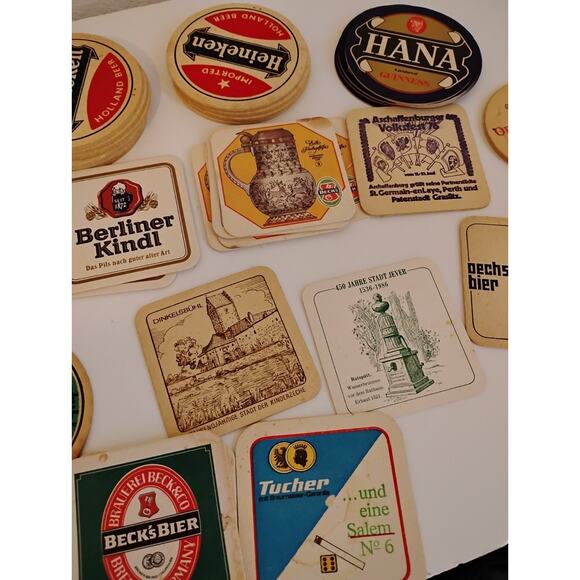 Vintage German Beer Coasters Lot Drink Mats Cardboard Deutsch Bier - Picture 5 of 5